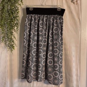 Black & White Patterned Skirt